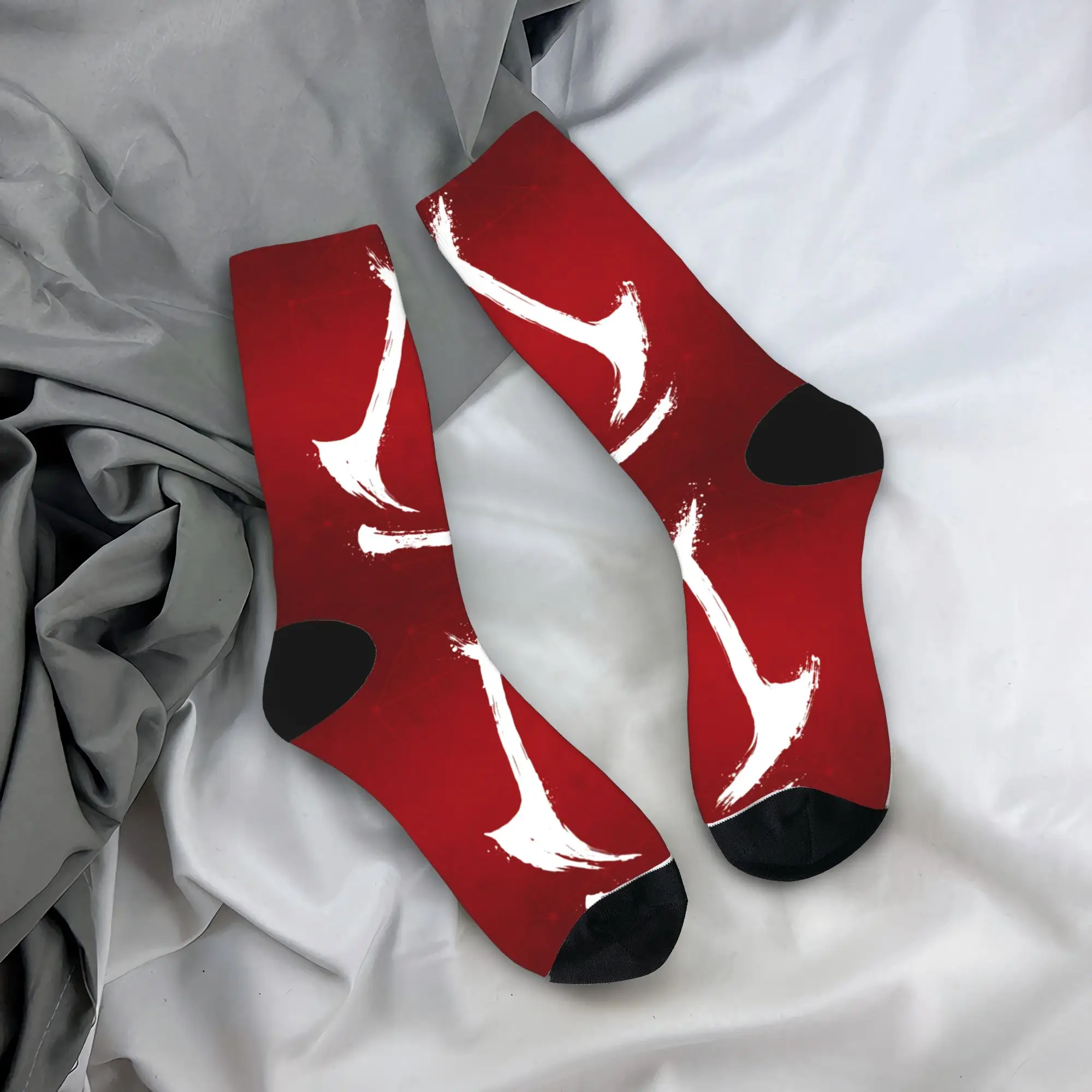 Adults Men Socks Game A-Assassins Creed Shadows  Stockings Autumn Casual Soft Socks Pattern Running Sports Non-Slip Socks