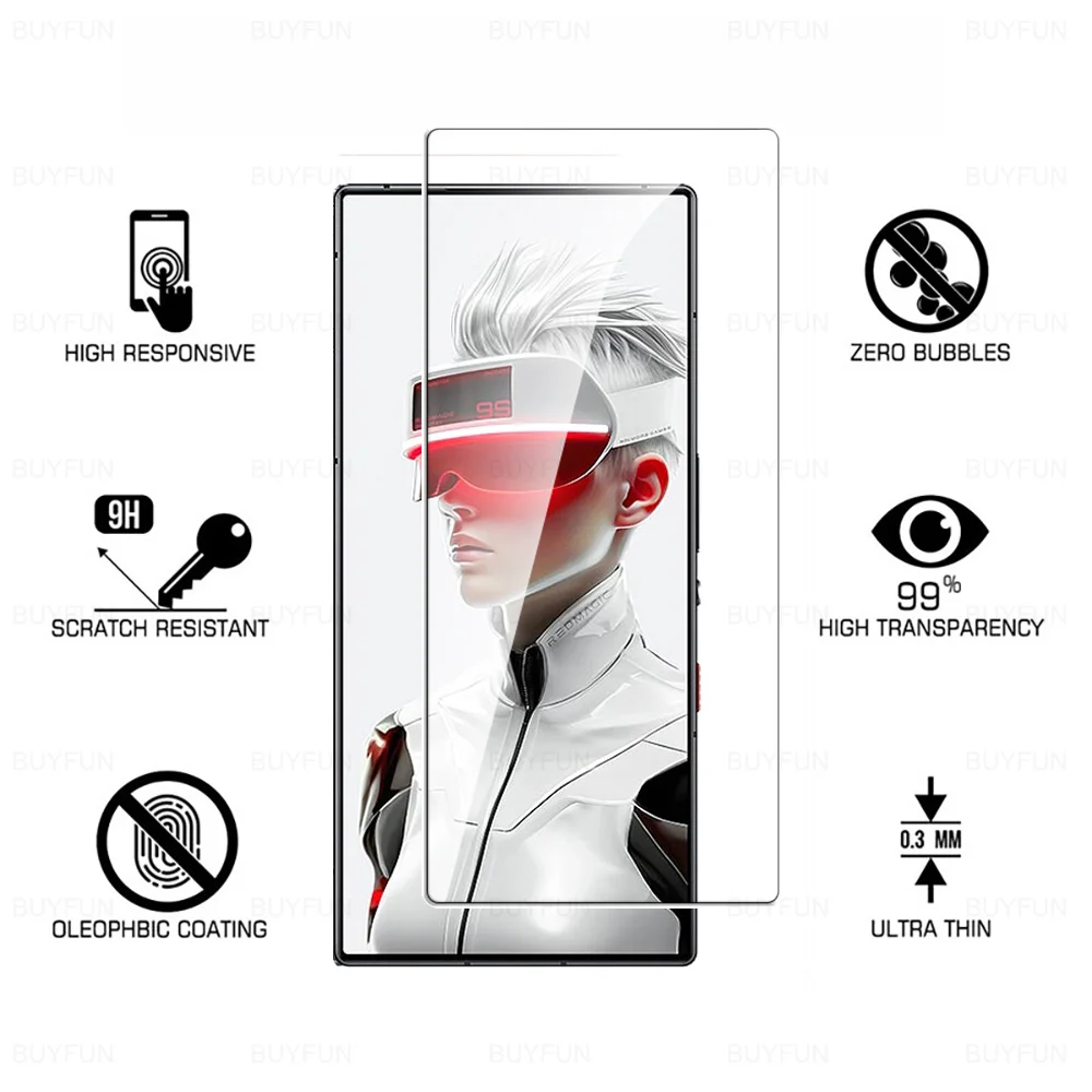 2Pcs Glass For ZTE nubia Red Magic 9S Pro+ Tempered Glass 9H Screen Protector RedMagic 9 S Pro Plus RedMagic9S 9SPro ProPlus 5G