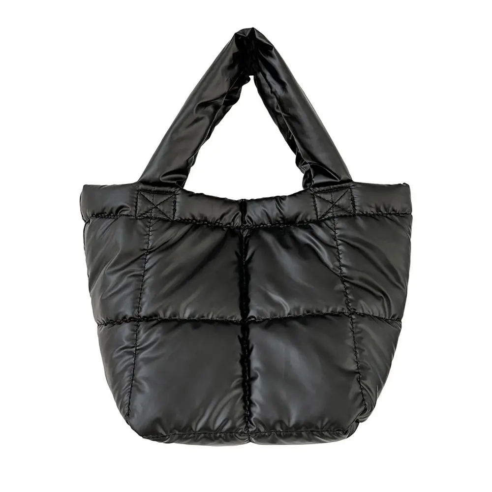 Sac fourre-tout en coton spatial de style coréen pour filles, sac nuage argenté, sac à main en nylon à carreaux léger, grande capacité, à la mode