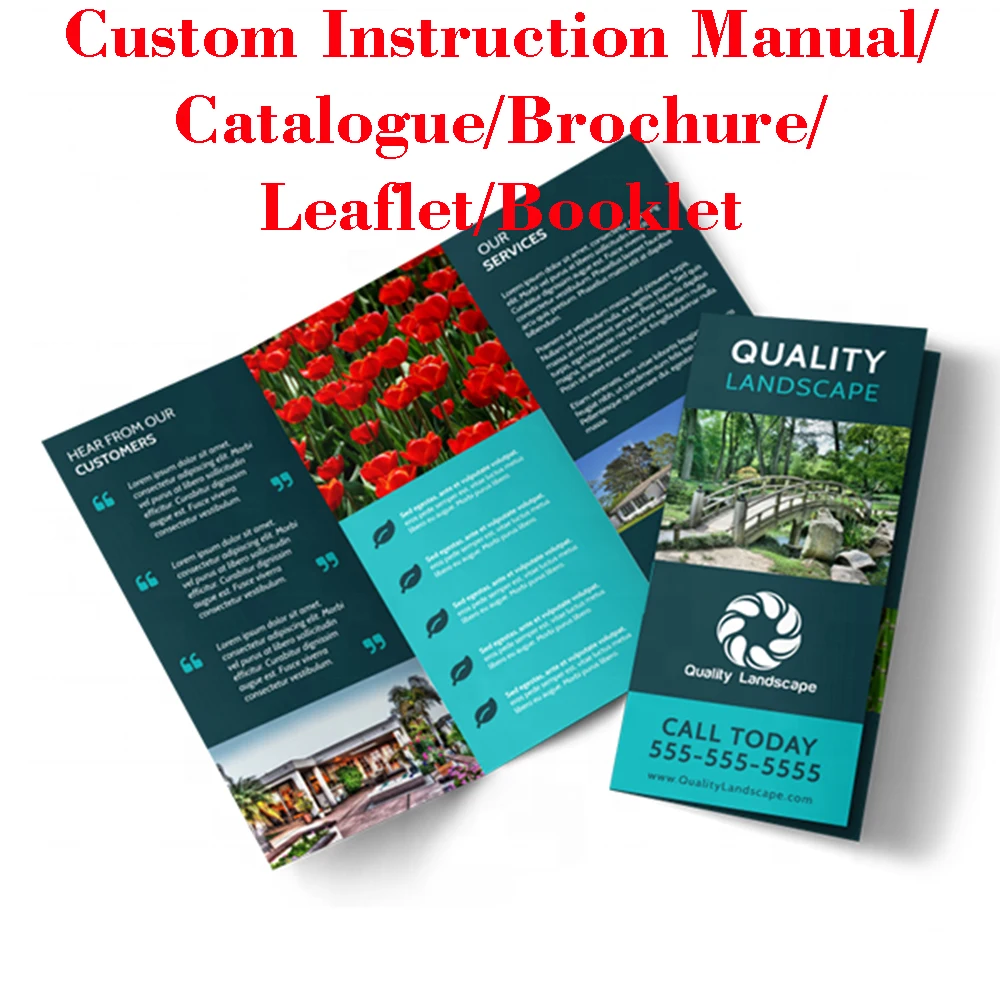 

Custom Flyer Booklet Brochure Manual Pamphlet Leaflet Catalogue Instructions Print Any Size Design Double-side Multi-fold