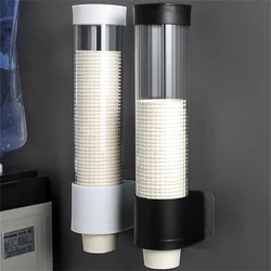 Disposable Paper Cups Dispenser Plastic Cup Holder For Water Dispenser Wall Mounted Automatic Cup Storage Rack Cups Container