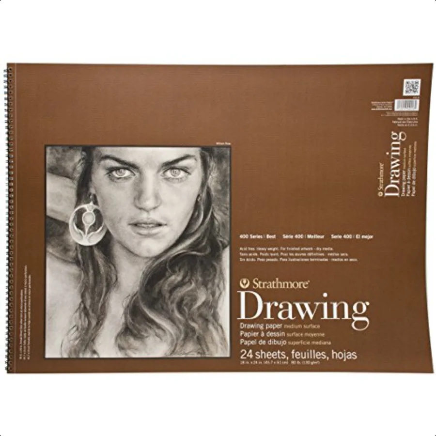 

Strathmore 4008 400 Series Drawing Pad 18x24 Ivory Cream 24 Sheets Medium