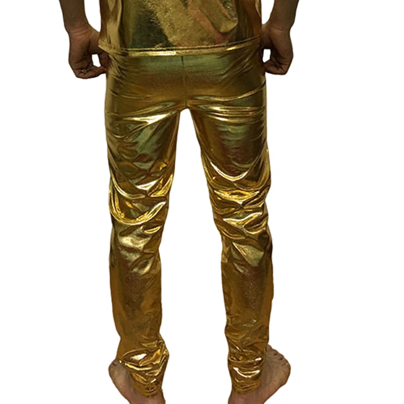 Long-length pants, shiny leather, jazz dance,  modern dance, hip-hop performance, stretchable pants for both men and women.