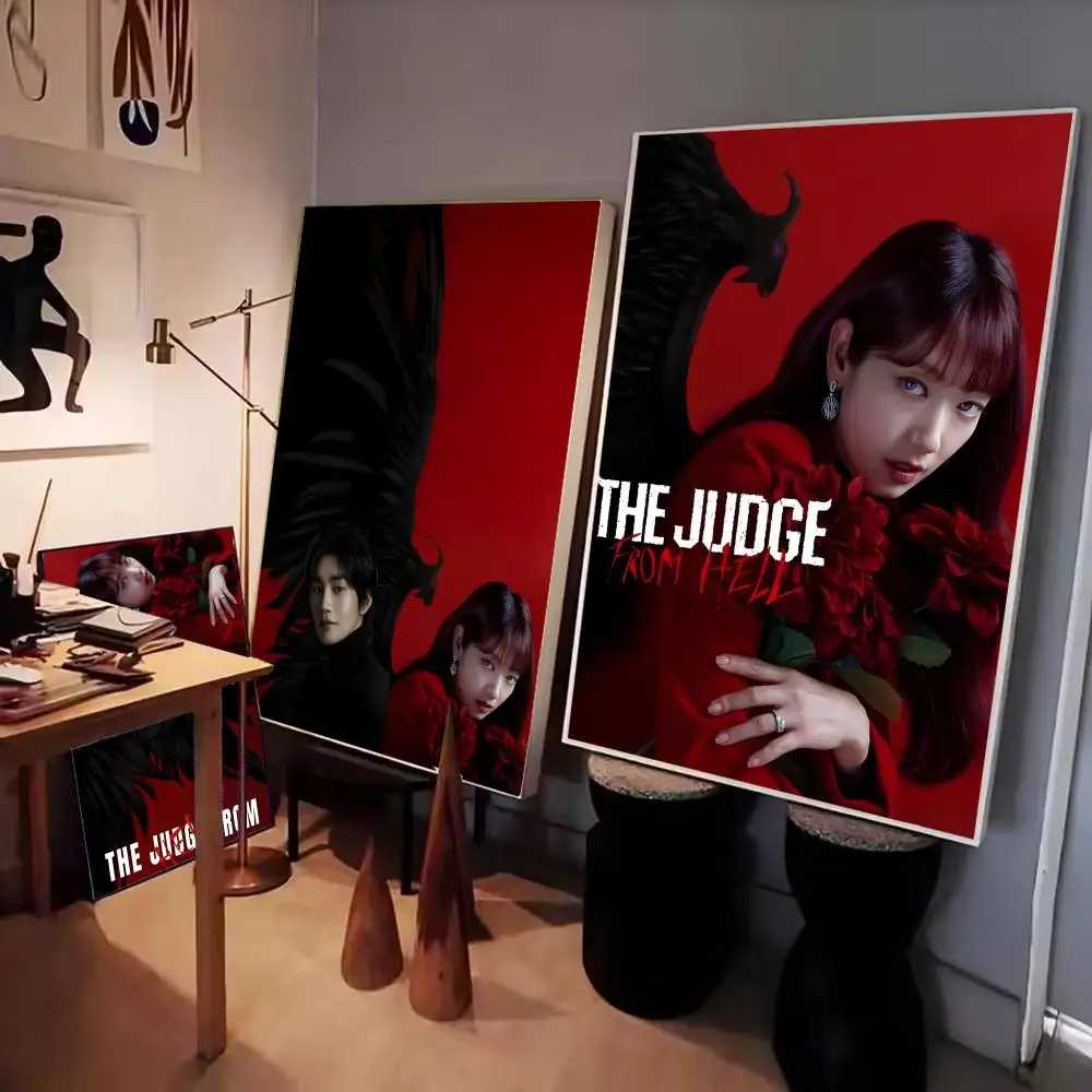 تلفزيون t-The j-Judge من الجحيم ملصق ورقي مطبوع لغرفة المعيشة وغرفة النوم ومدخل البار والمقهى لوحة فنية للديكور