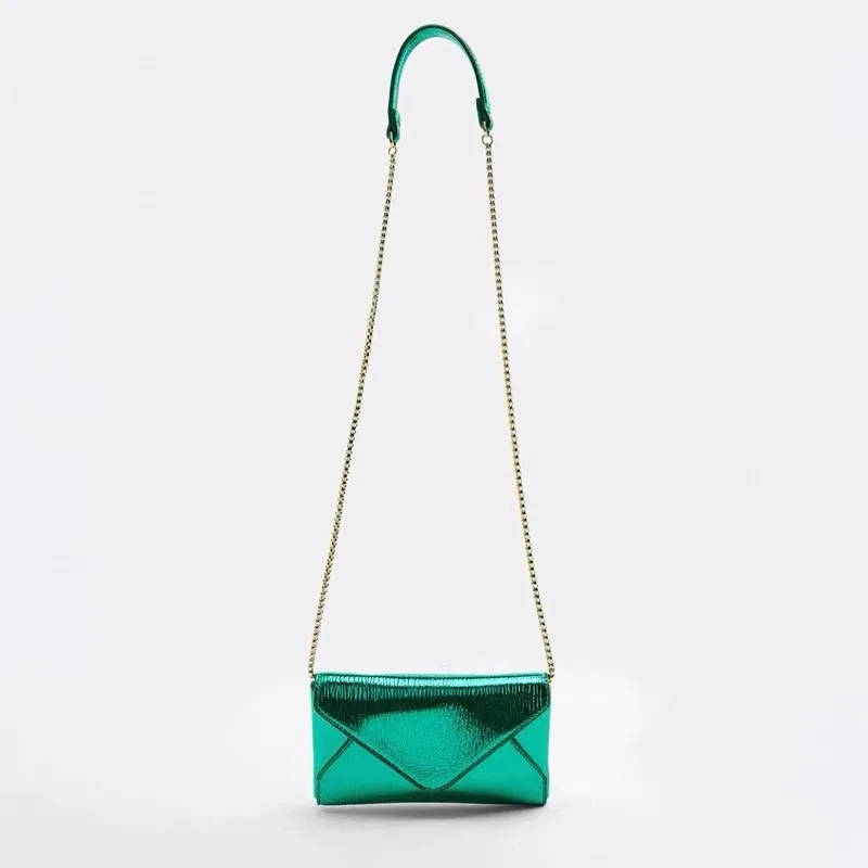 Tas Wanita Persegi Kecil Modis Dompet Tas Tangan Clutch Bahu Selempang Amplop Rantai Mini untuk Wanita