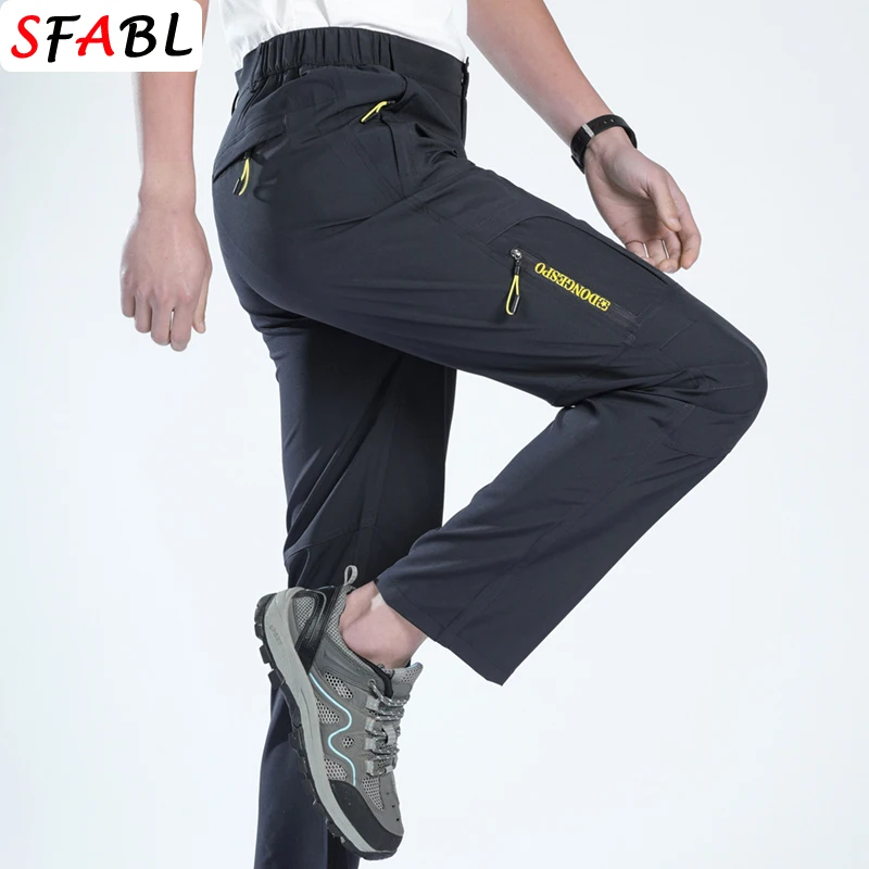 

Быстросохнущие штаны 5XL, Мужские дышащие легкие Походные штаны, мужские уличные спортивные штаны с несколькими карманами для рыбалки, мужские брюки для кемпинга