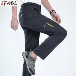 5XL Quick Drying Pants Men Breathable Lightweight Hiking Pants Men Outdoor Sport Multi-Pockets Fishing Trousers for Men Camping