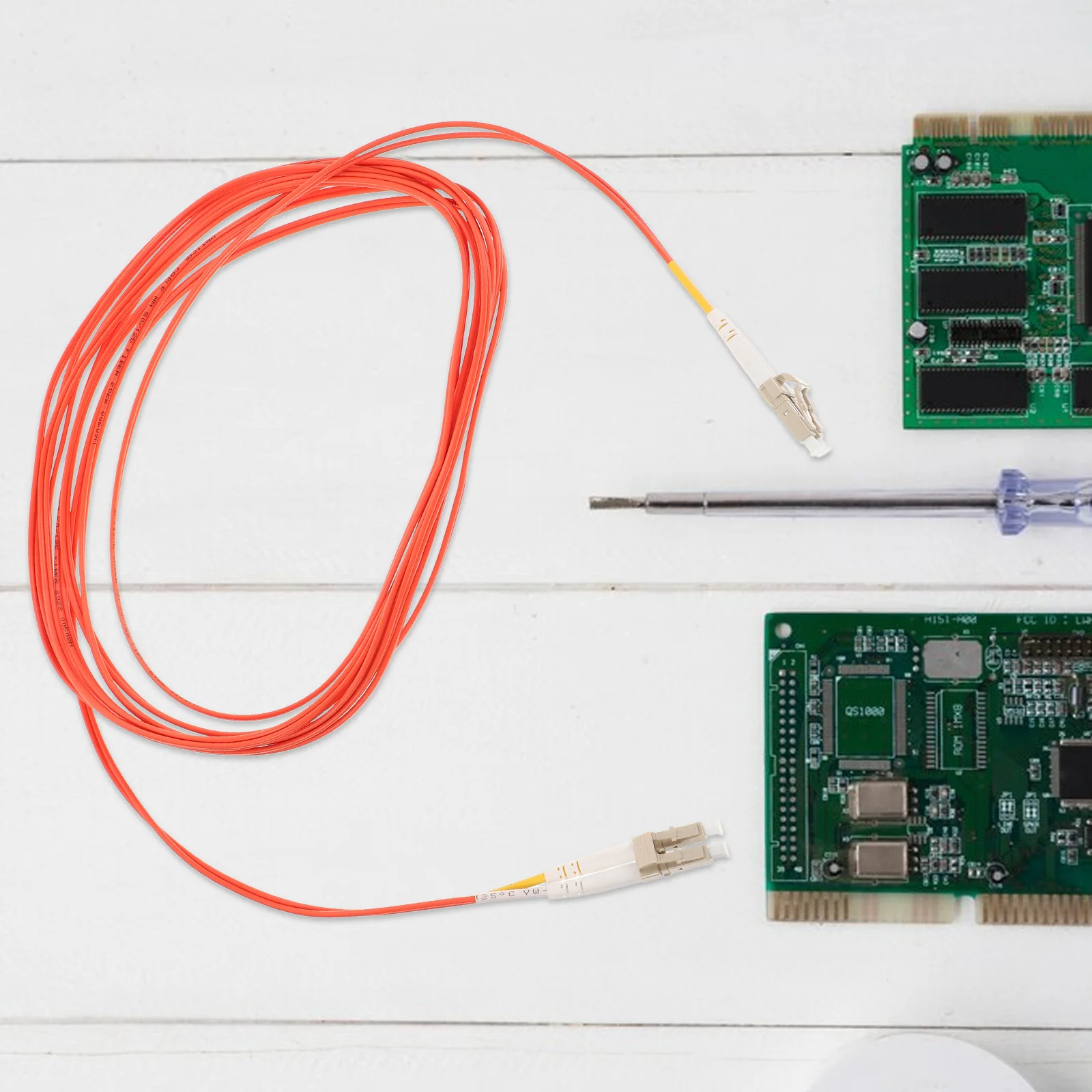 

Multimode Fiber Patch Cable Lc to Lc Connector High Speed Data Transfer Compatible with Network Fiber Optic