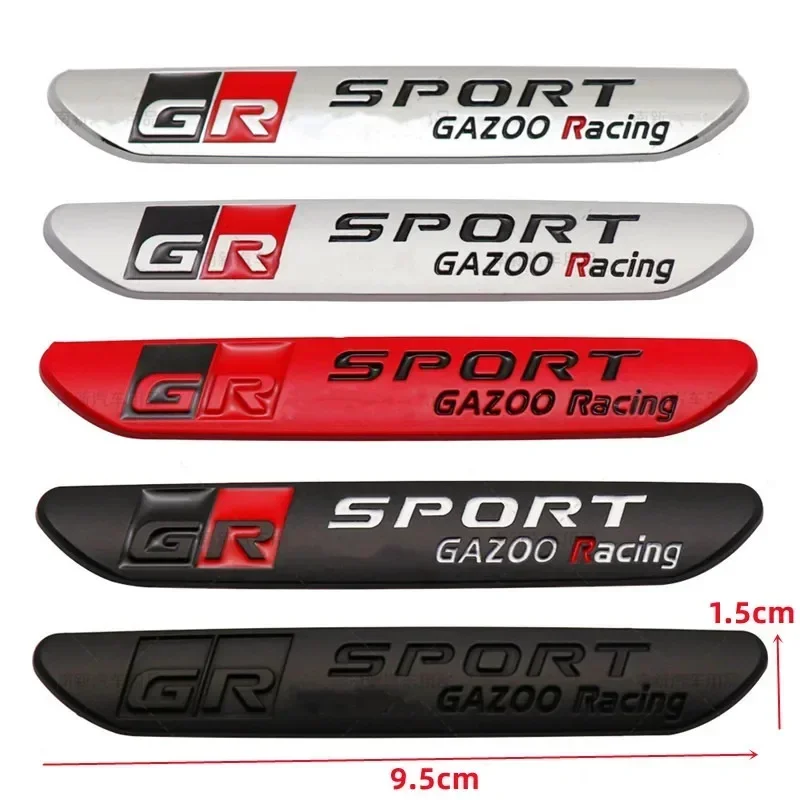 1Pcs 3D Metal GR Sport Gazoo Racing Side Fender Emblem Rear Boot Trunk Badge Sticker For Toyota GRsport C-HR RAV4 Corolla Camry