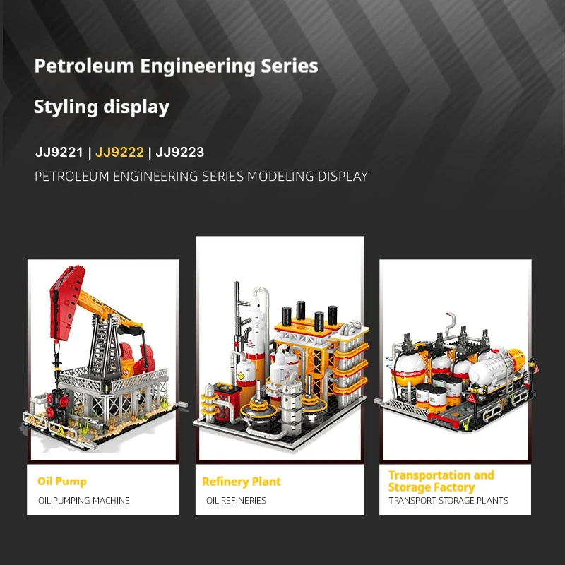 석유 공학 스트리트뷰 도시 모듈러 빌딩 블록 벽돌 MOC 모델 플레이세트(어린이 및 성인용 액세서리 포함)