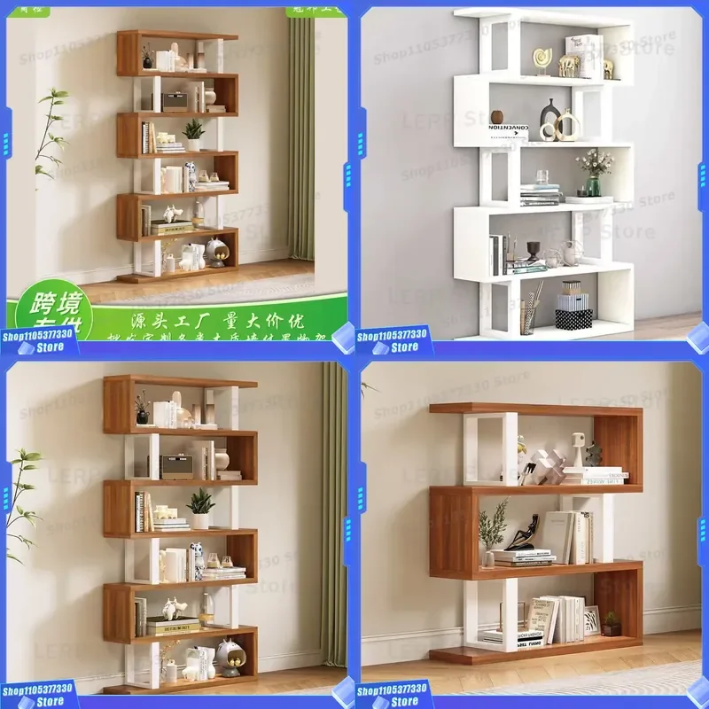 Solid Wood Floor to Ceiling Bookshelf Multi Layer Storage Rack Wall Mounted Toy Organizer Household Combination Shelf Unit