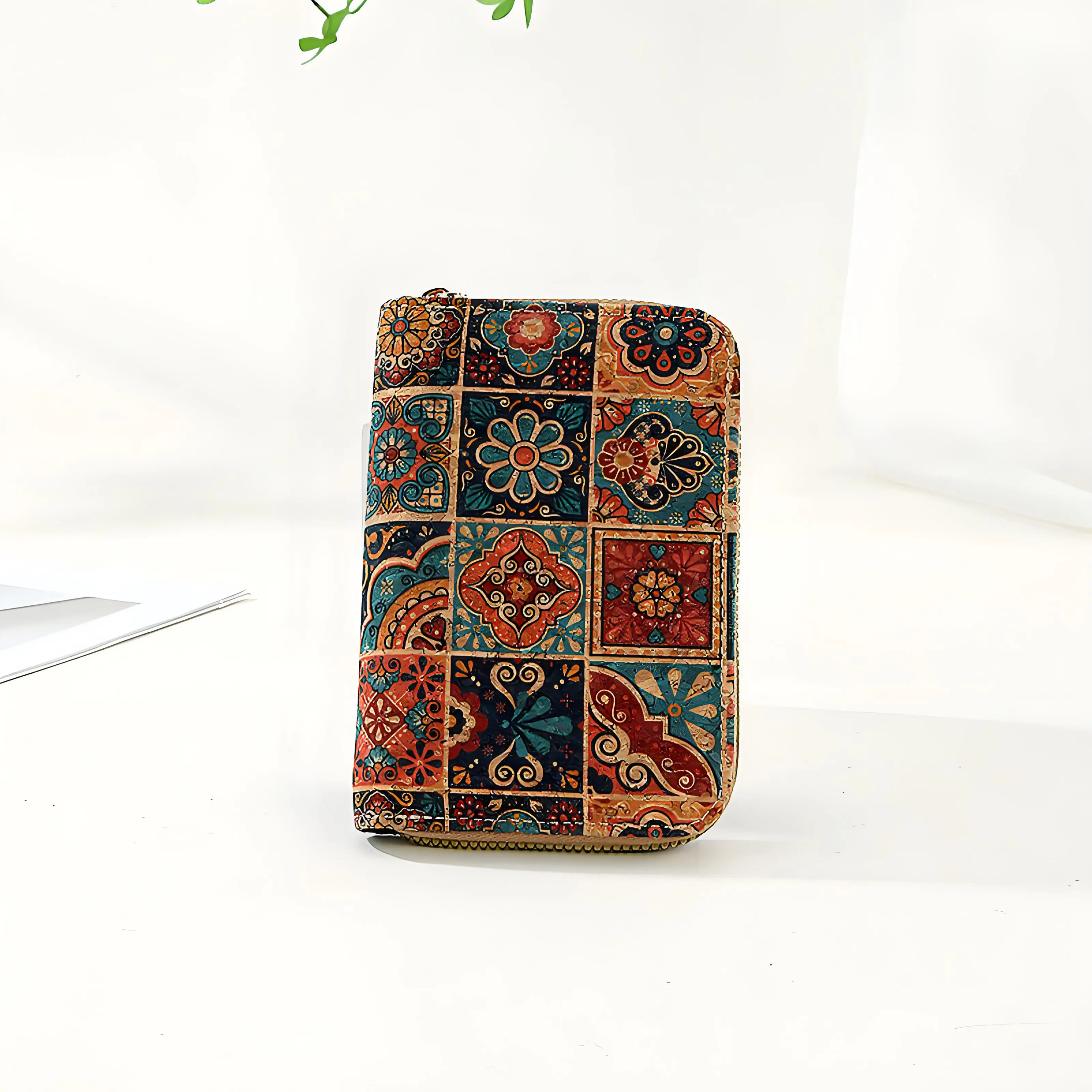 

Boho Wallet Zip Around Wallet Holds Cell Phone Bills Coins Credit Cards ID Cards, Literary Vintage Womens Bifold Wallet