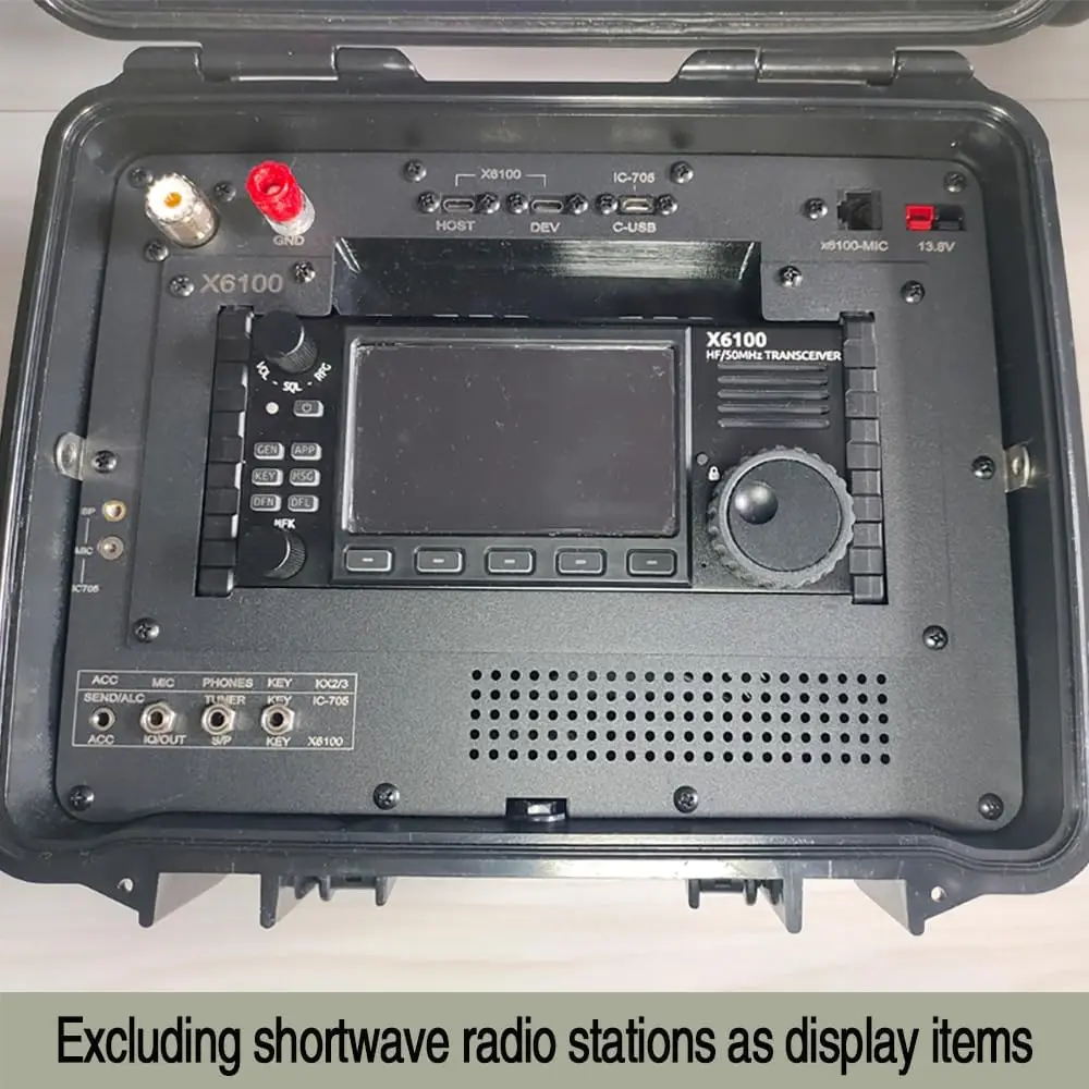 X6100 Elecraft Kx2/3 4-in-1 Radio Box Emergency Communication Link Waterproof Case shoulder strap with Panel integration
