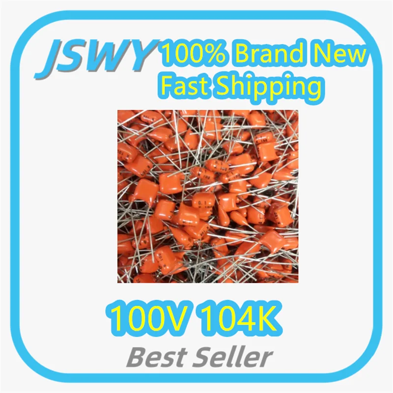 (10/100 pieces) 100V 104K 0.1UF 100V Lead Spacing 5MM 100NF CBB Film Capacitor Electronics Hot Selling Item