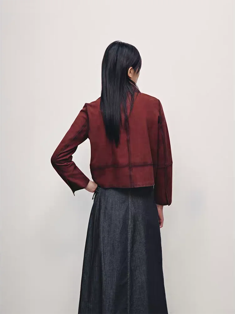 Sexy Faionable Loose Long Sve Suit Jaet Women's Casual Wear ZA2025 New Arrival 2025 Autumn Ethnic Stage Costume