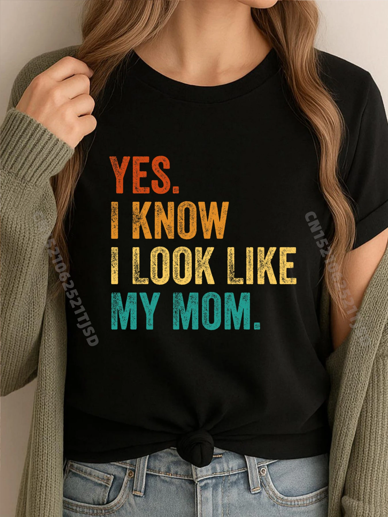 

Да, я знаю, я выгляжу нравится моя мама, забавная футболка с цитатой для ребенка, сына и дочки, красная и черная футболка с рисунком, дышащая одежда, бесплатная доставка