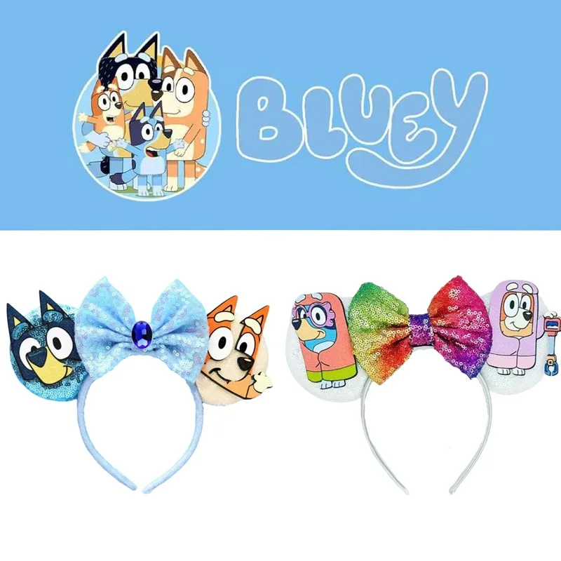 Bluey friends headband children's headband cute bingo Mickey ears headband amusement park decorative headband Birthday gifts