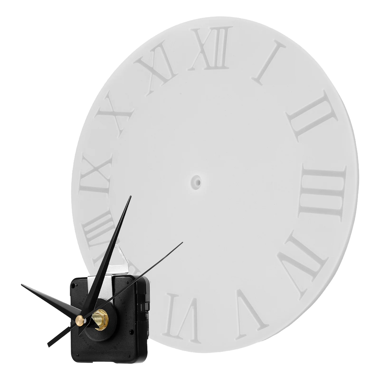 

Roman Numerals Clock Silicone Mold Kit Durable Resin Casting DIY Wall Clock Mechanism Home Office Decor Resin Silicone Mold