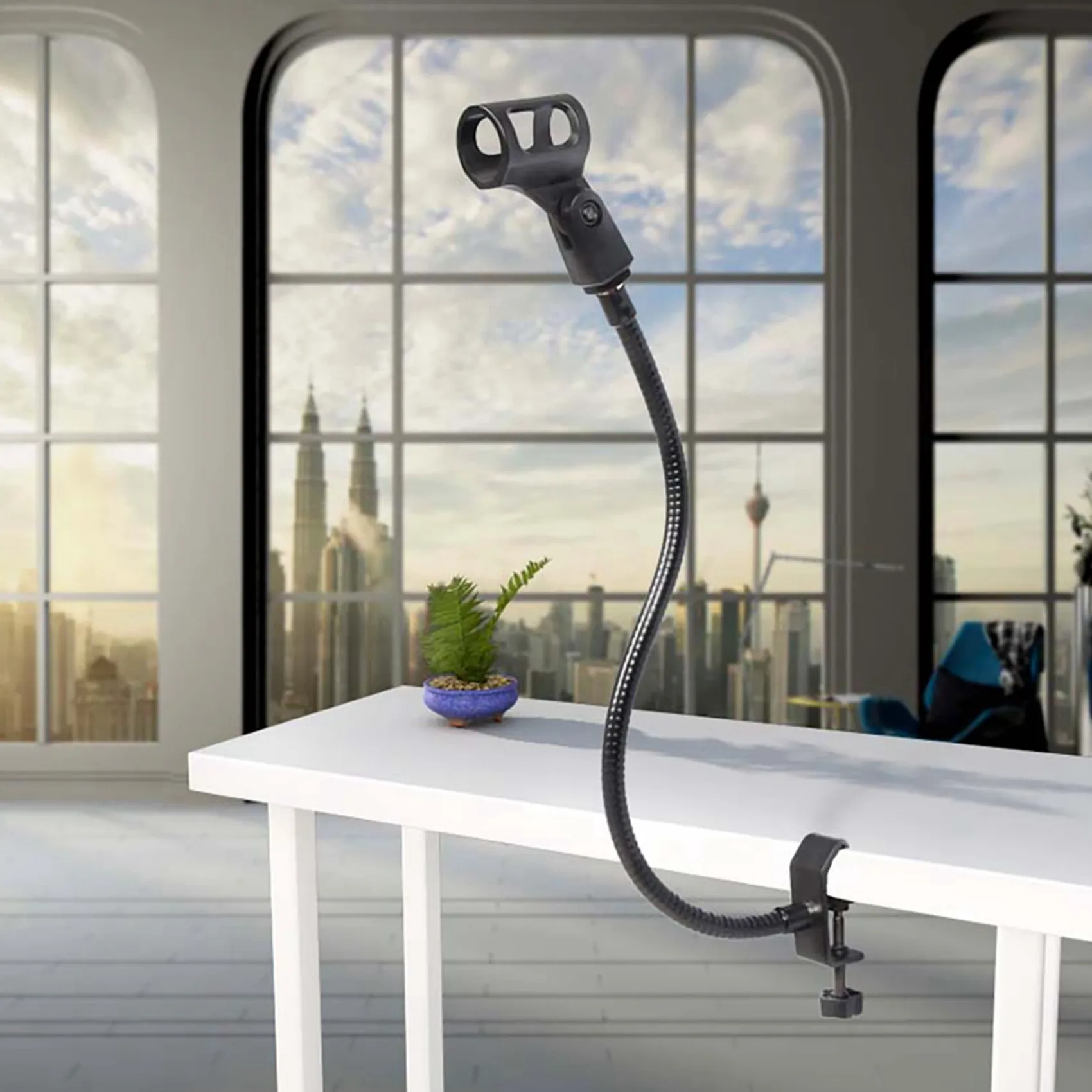 

Гибкая стойка для микрофона ABVE-5X с креплением на стол, оборудование для записи голоса для совещаний, лекций, подкастов