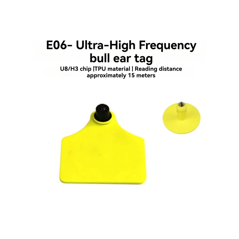

B34B-Electronic Ear Tag 10Pcs RFID Uhf Animal Ear Tag ISO18000 6C Rfid Uhf Tag 860-960Mhz LF 134.2Mhz