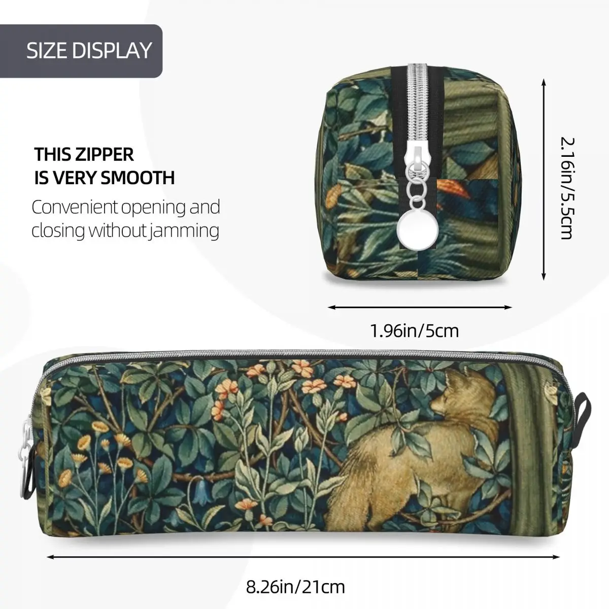 Fagiano e volpe William Morris astuccio portapenne classico astuccio portapenne ragazze ragazzi grande stoccaggio materiale scolastico Pencilcases