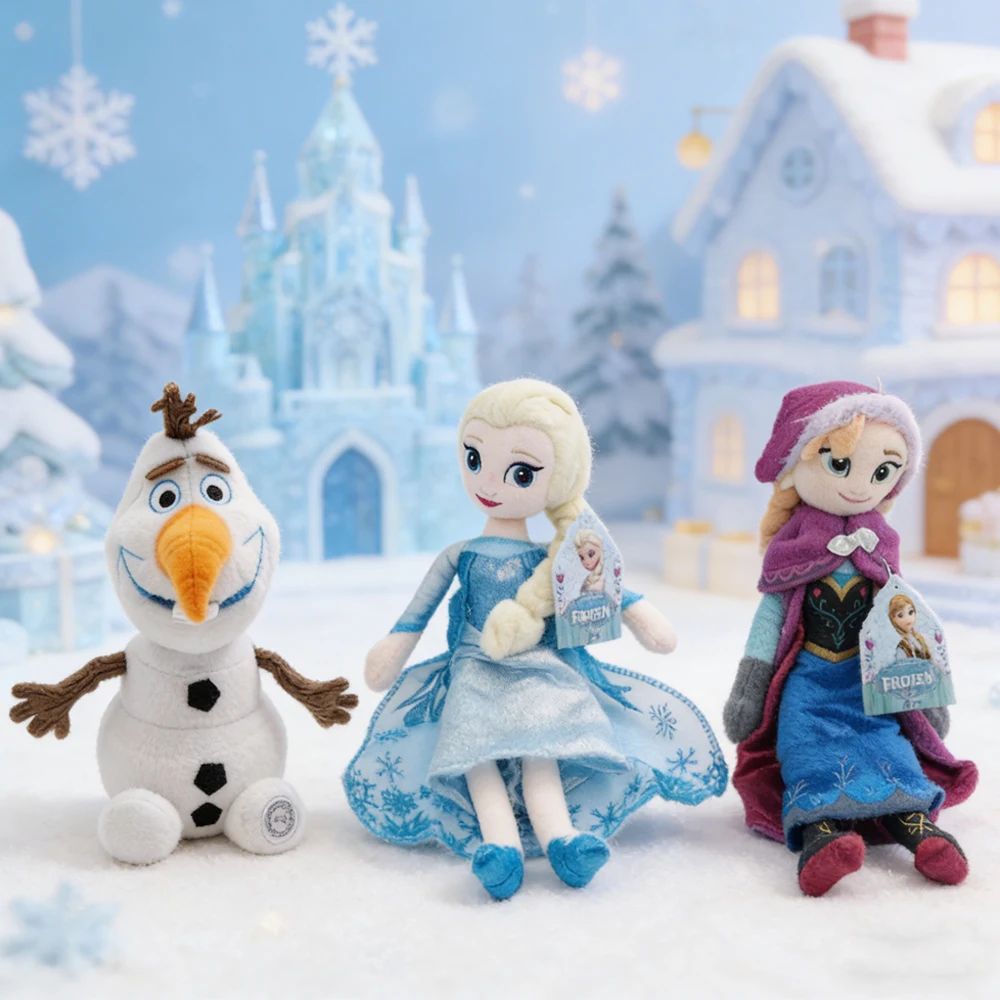 

Disney 40cm Frozen Elsa Anna Princess Stuffed Plush Doll 30cm Olaf Toys Snowman Ice Sven Flareon Bruni Toy Girls Christmas Gifts