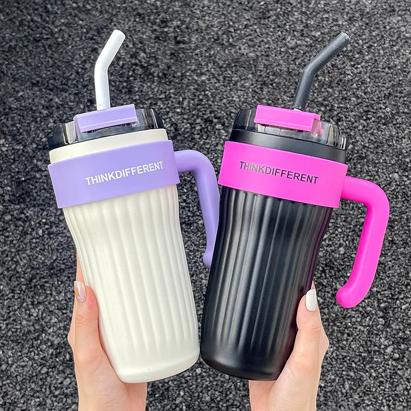 

860ML Stainless Steel Coffee Cup Tumbler Water Cup Car Thermos Bottle Large Capacity Ice Bomber Cup Outdoor Sport Insulated Cup