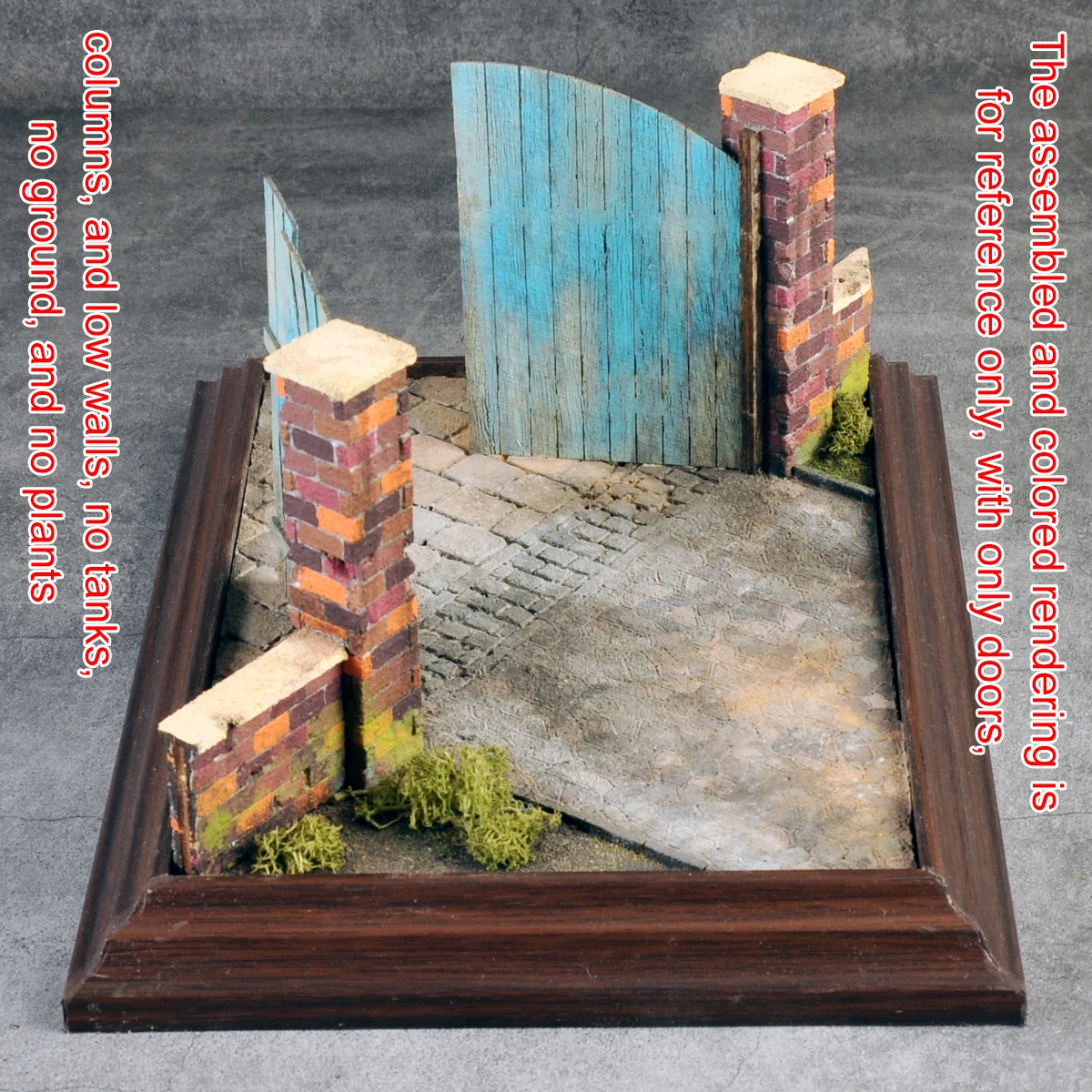 Architekturmodell-Bausatz Miniatur-Gebäude Holztüren Doppeltür Villa-Eingang Herrenhaus-Tor Diorama Maßstabsmodell-Bausatz 1/35 – Detail 1