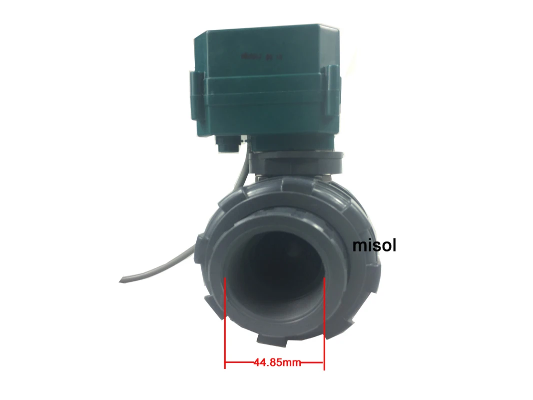 Misol / 1pcs motorized pvc Tolattyú 12V, DN40 BSP(1.5