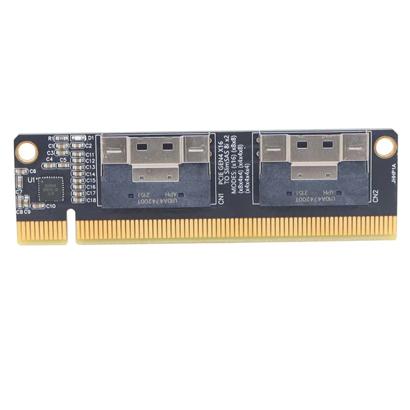 

GW-Pcie 4.0 X16 на 2 порта Nvme Плата расширения PCI-E 4.0 16X для Slimsas 8I X2 SFF8654 Видеокарта Карта адаптера SSD