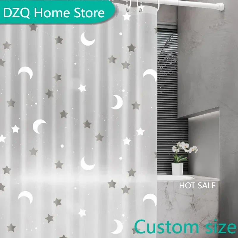 

High-end Thickened EVA Translucent Bathroom Shower Curtain Bath Partition Bathroom Blocking