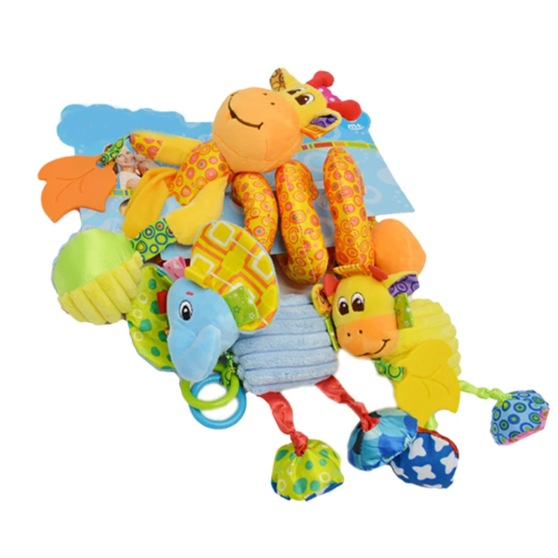 Poupée de dessin animé chant autour du lit, jouets d'activité suspendus, enveloppe en forme d'animal pour bébé
