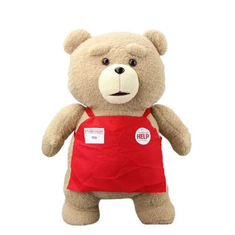 46cm ted filme de pelúcia urso de pelúcia ted 2 brinquedos de boneca de pelúcia em estilos avental animais de pelúcia macios brinquedos de pelúcia animal para crianças presente