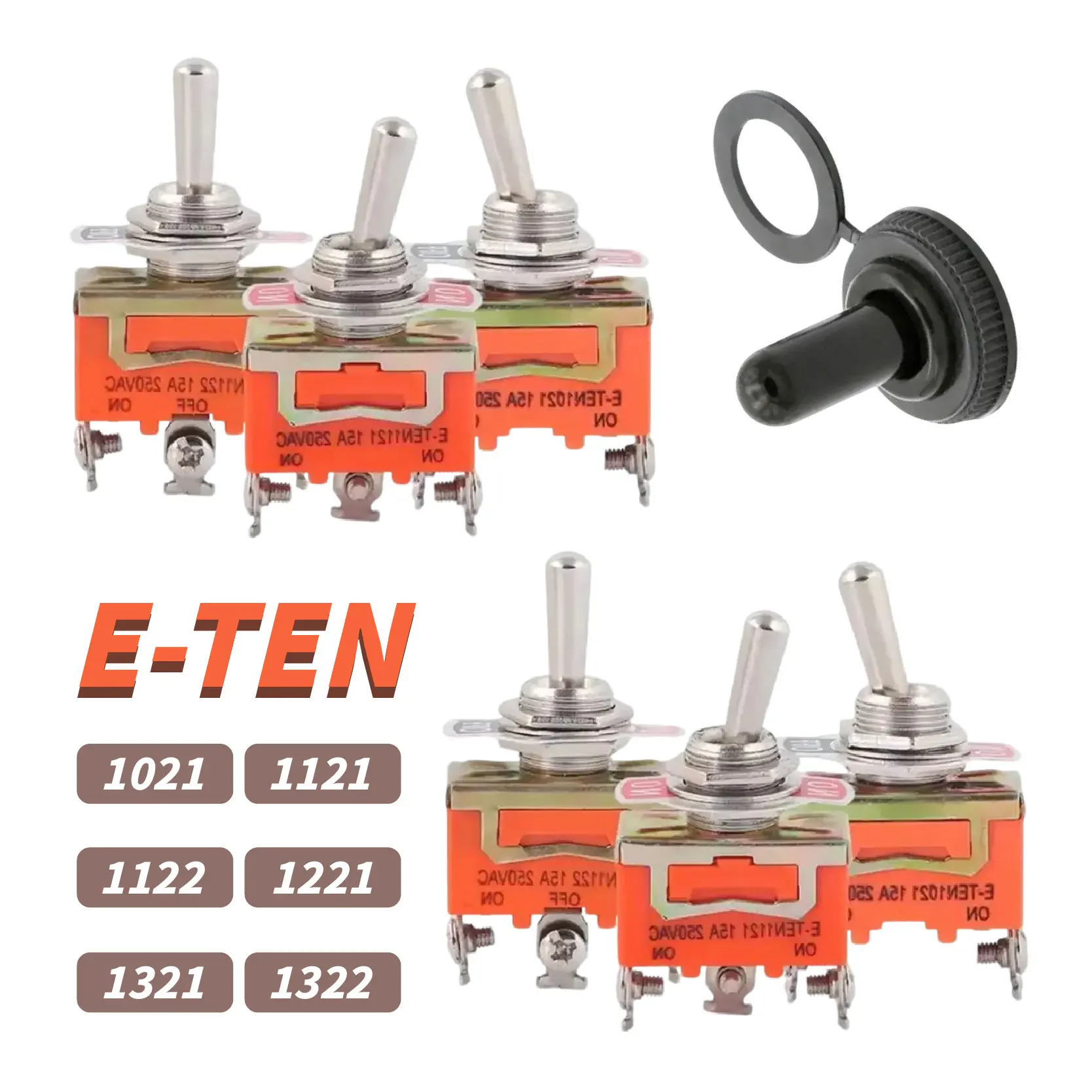 

5 шт. миниатюрный тумблер E-TEN-1021/1121/1122/1221/1321/1322 ВКЛ-ВЫКЛ 5A 15A 250 В кнопочный переключатель питания