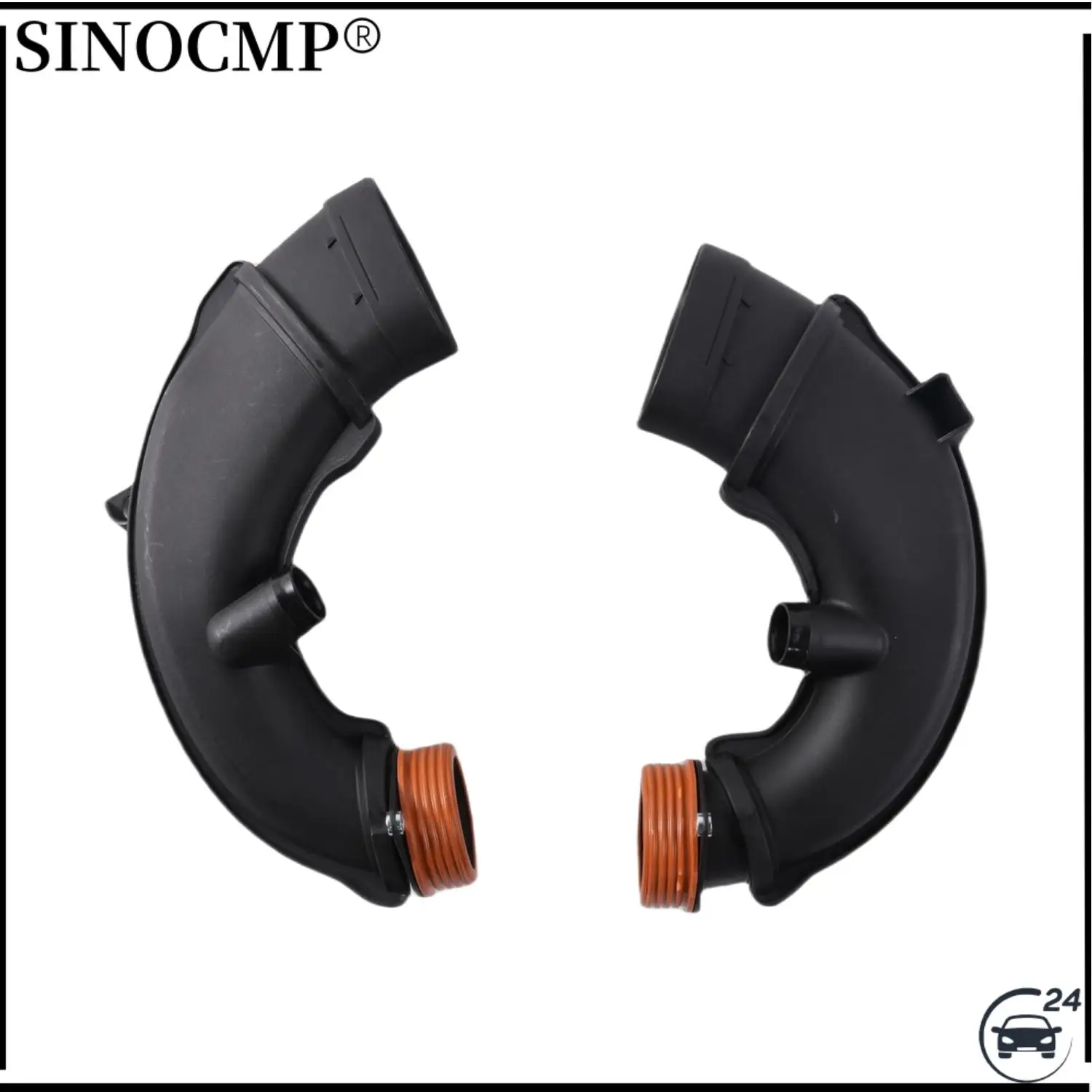 

2pcs Rear Engine Air Turbo Intake Hoses 13717577452 13717577451 For BMW 5 6 7 Series 08-17 E70 E71 F02 F06 F07 F12 Car Replace