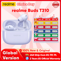 realme Buds T310 Bluetooth Headphones Wireless Earphones For Smartphone realme GT 7 Pro realme 12 Plus 40 Hours Total Playback