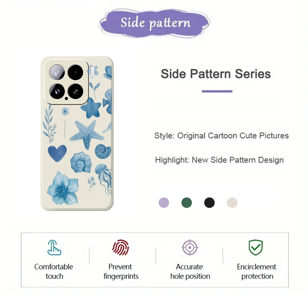 海をテーマにしたXiaomi Mi 15 Ultra、Mi 14T、13T、12T、11T Pro用スマホケース、Xiaomi Mi 13T Pro、Mi 11T Pro用シリコンソフトケース