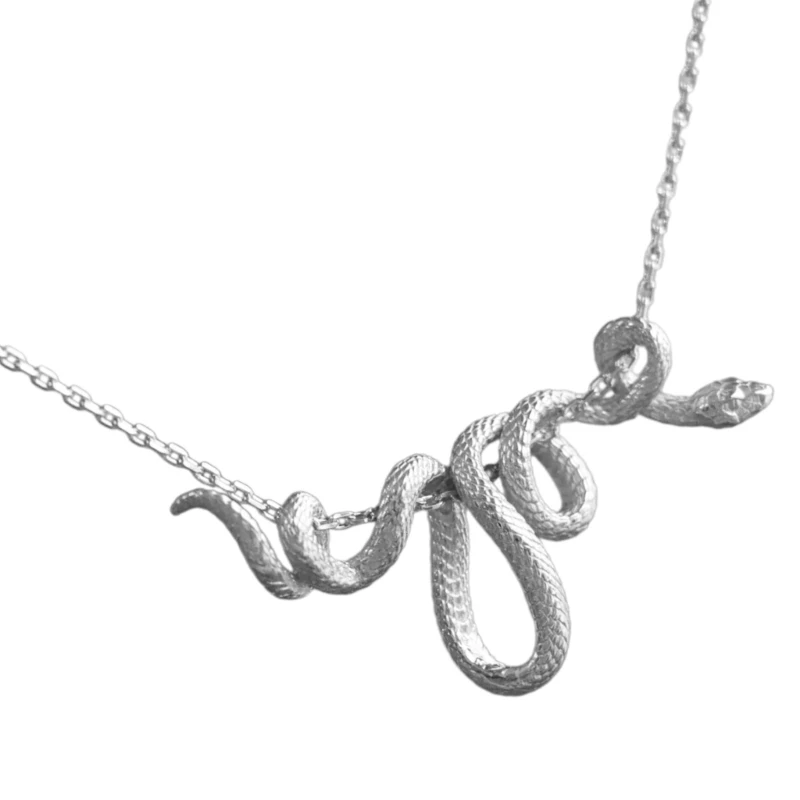 Elegant Adjustable Serpents Necklace Unique Snake Figure Necklace with Adjustable Length for Daily Wear Dates Parties