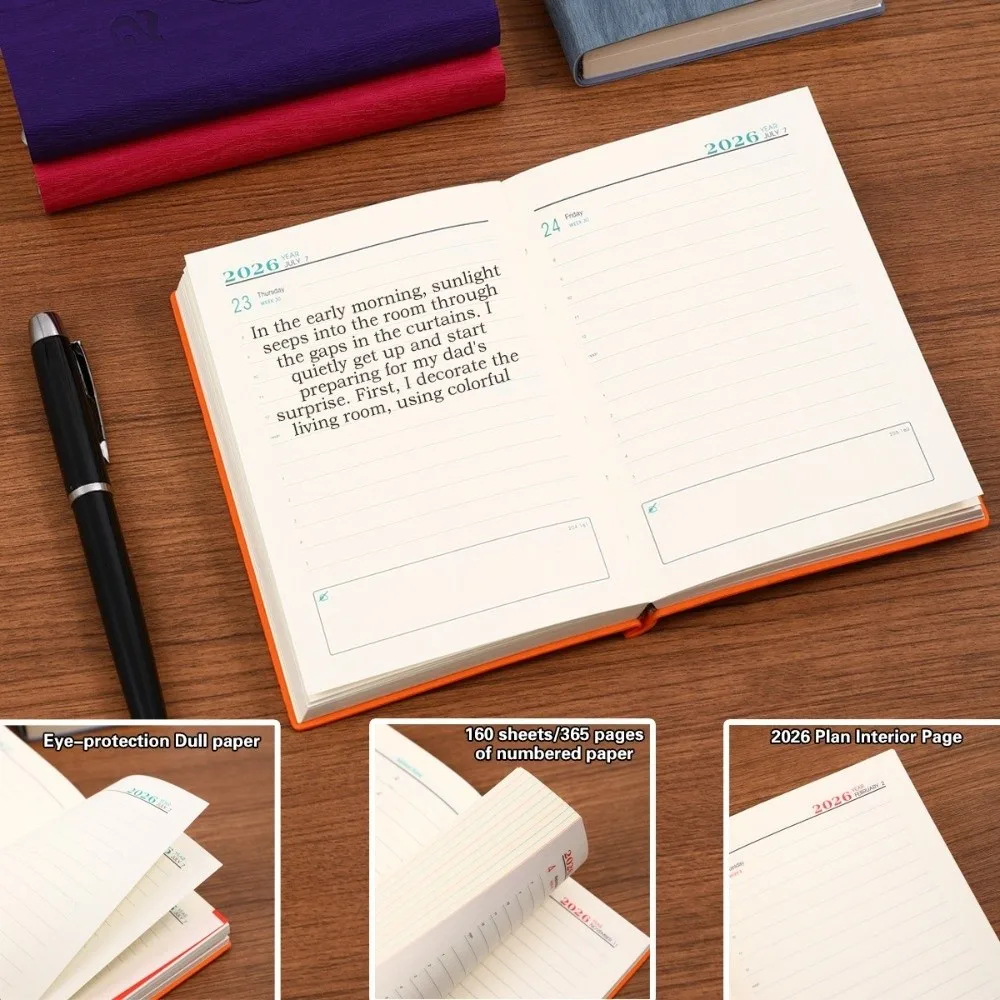 

Efficiency Manual Multifunctional A6 Schedule Book Creative Exquisite Time Management Notebook Portable English Planner Student
