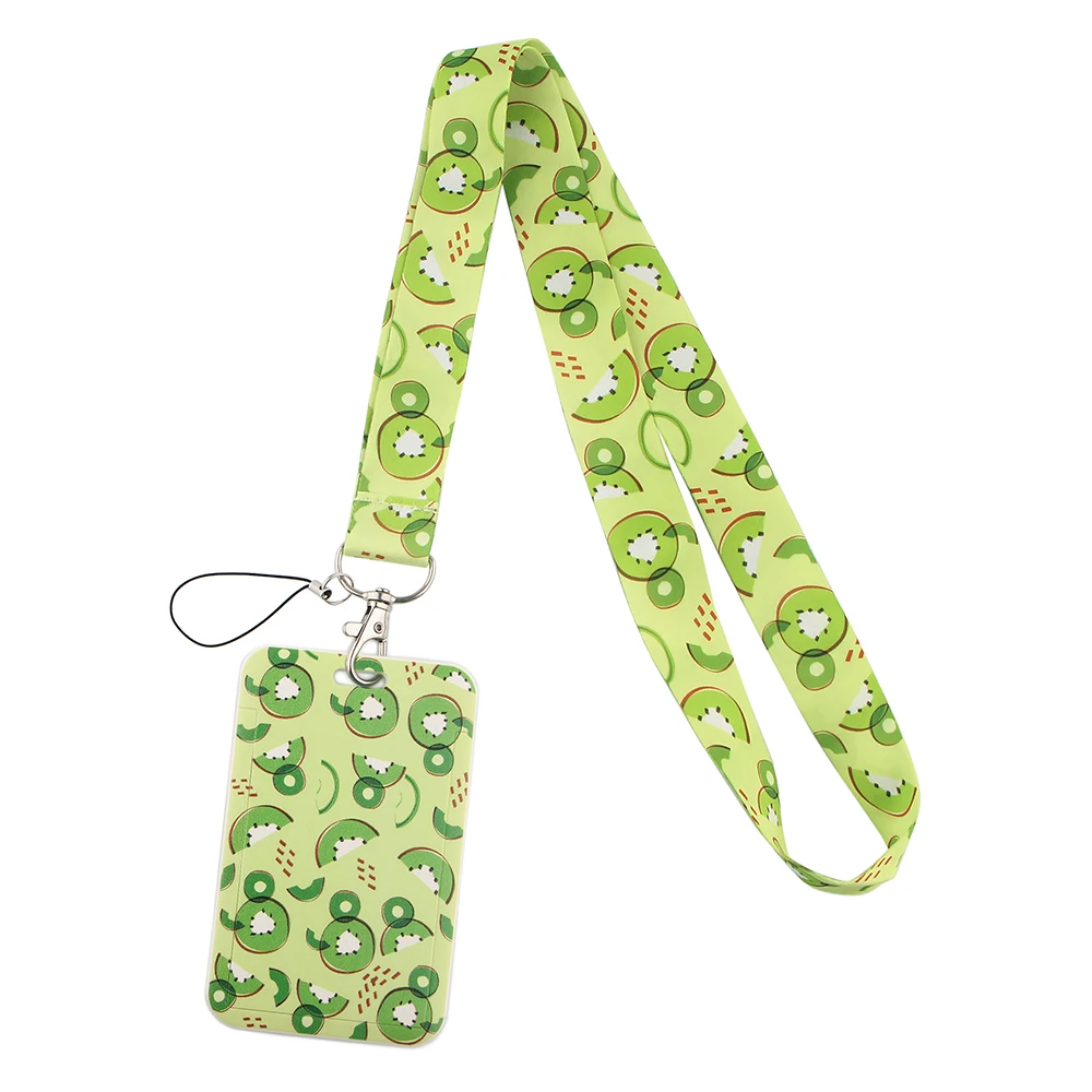 Green Fruit Lemon Credential Holder Pineapple Neck Strap Lanyards for Key ID Card Gym USB Badge Holder Keyring Accessories Gifts