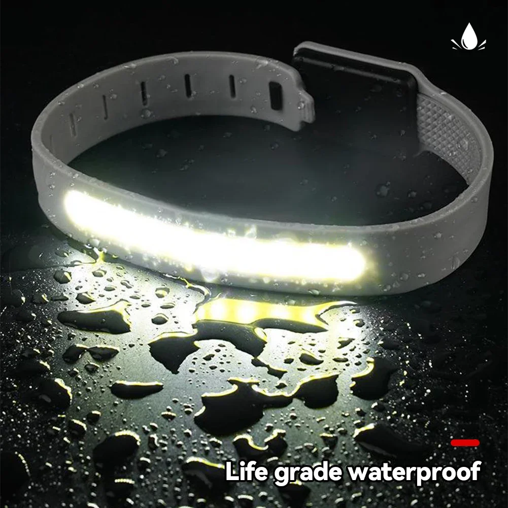 Led Polslamp Type-C Usb Oplaadbare Cob Led Armband Licht 500lm Nacht Wandelen Camping Licht Ipx4 Waterdichte Zaklamp