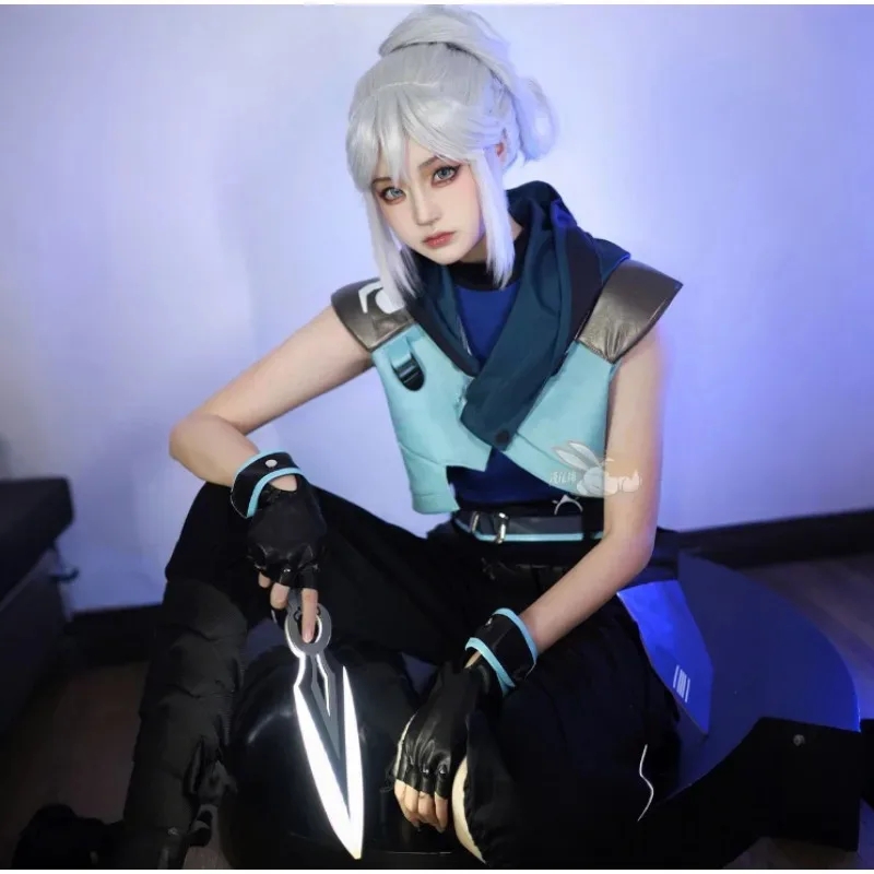 لعبة VALORANT Jett أزياء تنكرية لزي القتال مجموعة كاملة من شخصيات البطل فستان أنيمي كرنفال Pa4;v'5,f;6.j;8' #3