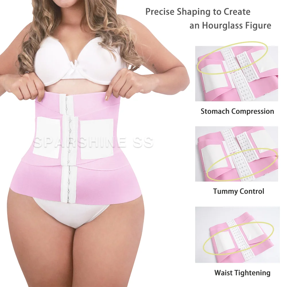 Fajas colombianas entrenador de cintura doble compresión BBL Shaper Control de barriga adelgazante vaina plana vientre ajustable Shapewear