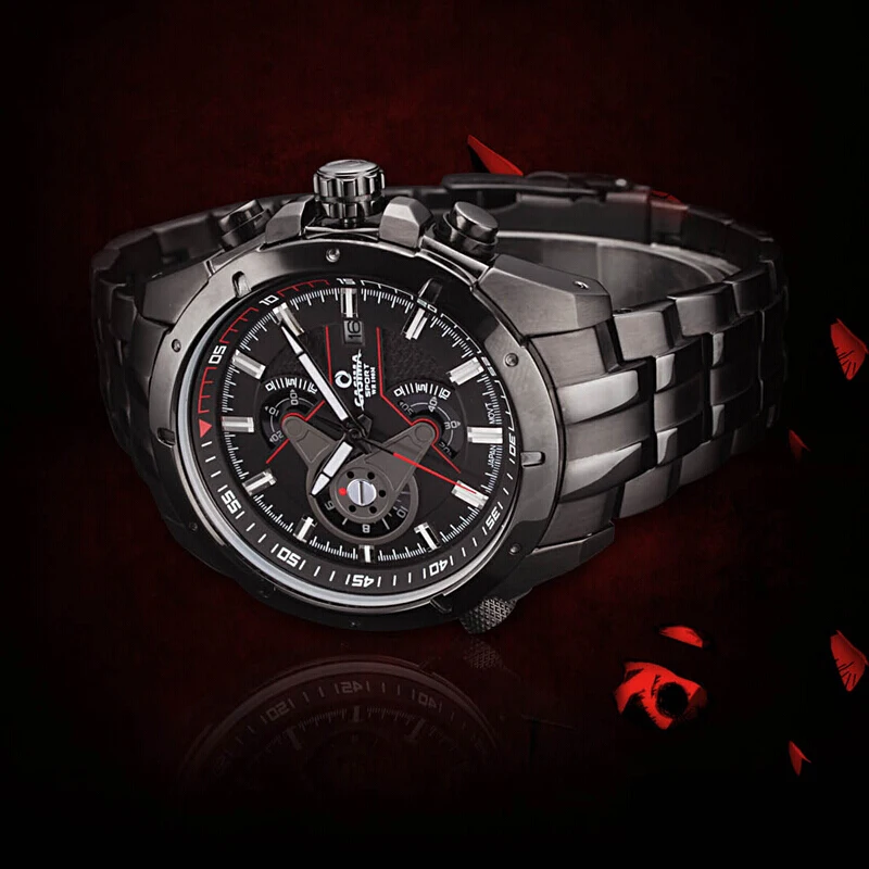 CASIMA Men's Wristwatch, Quartz Movement Simple Trend, Fashionable, Joker, Luminous, Waterproof, Model ST-8202-1014