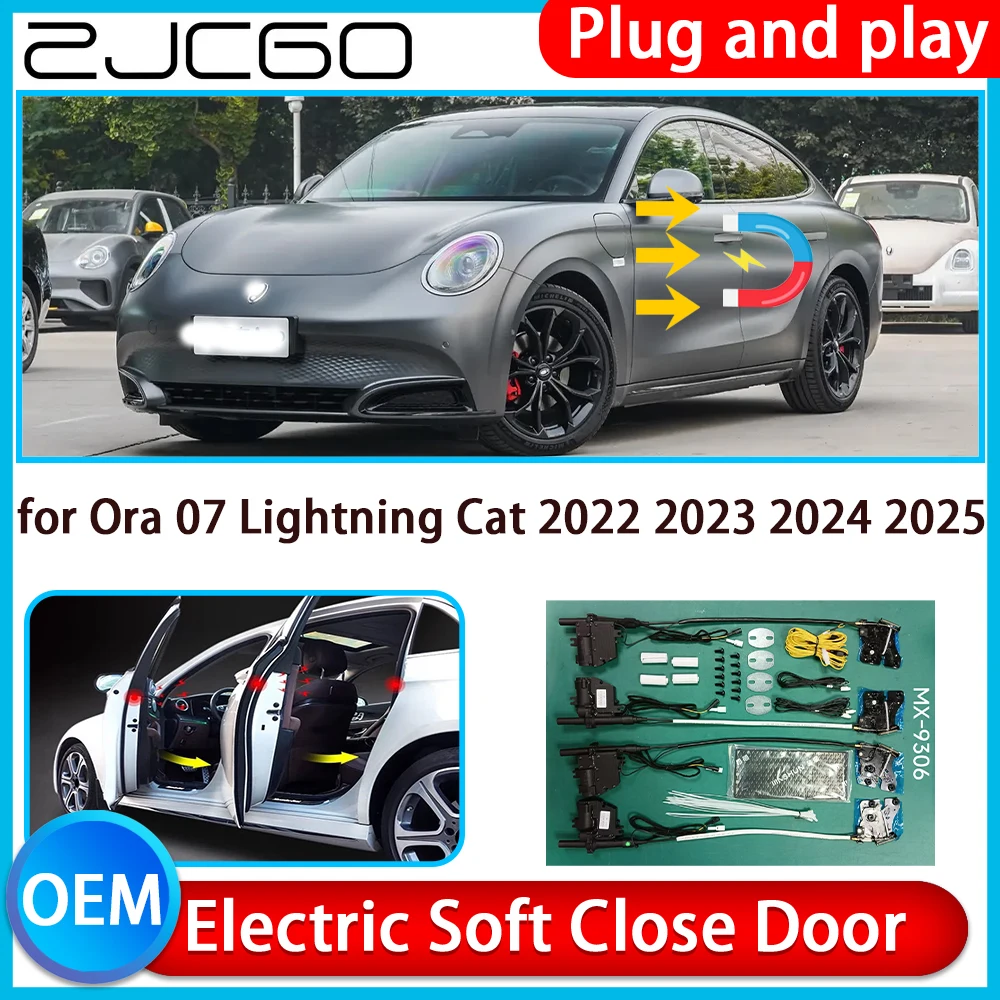 

ZCJGO for Ora 07 Lightning Cat 2022-2025 Auto Pull Car Soft Close Kit Door Power Latch Electric Door Catch Soft Closing Assist
