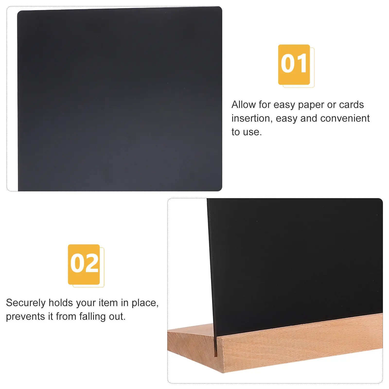 1Set Small Chalkboard Sign Desktop Blackboard Stand for Buffet Tables Boutiques Baby Announcement Erasable Writing Surface