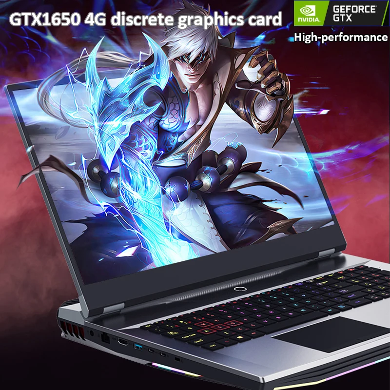 Imagem -03 - Laptop Gaming com Teclado Retroiluminado Rgb Computador Notebook Win10 173 Polegadas Ips I9-9900kf Gtx 1650 Gráficos Dedicados 4g pc Gamer 1920x1080