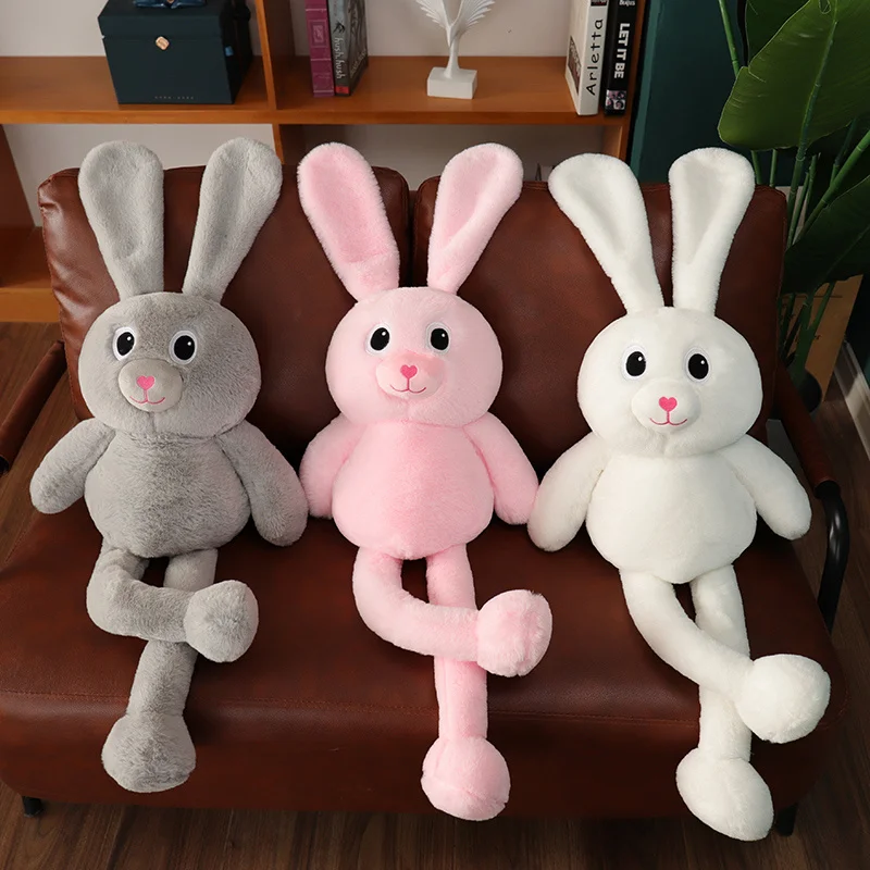 

80-120cm Kawaii Pink White Grey Rabbit Plush Toys Stuffed Animal Bunny Long Sleepin Pillow Doll Girl Kids Party Gifts Room Decor