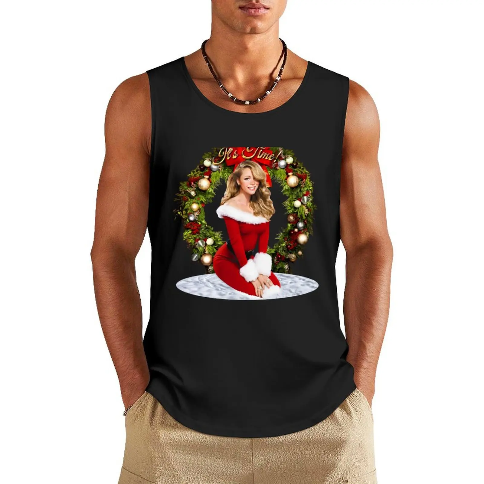 

Mariah Carey It's Time - All I Want for Christmas Is You by StarsShoPop Tank Top sports t-shirts for men vests for men