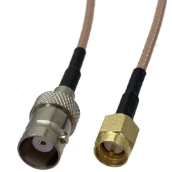 1pcs RG316 BNC Female Jack to SMA Male Plug RF Coaxial Connector Pigtail Jumper Cable Straight New 4inch~5M